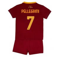 AS Roma Lorenzo Pellegrini #7 Fußballbekleidung Heimtrikot Kinder 2022-23 Kurzarm (+ kurze hosen)